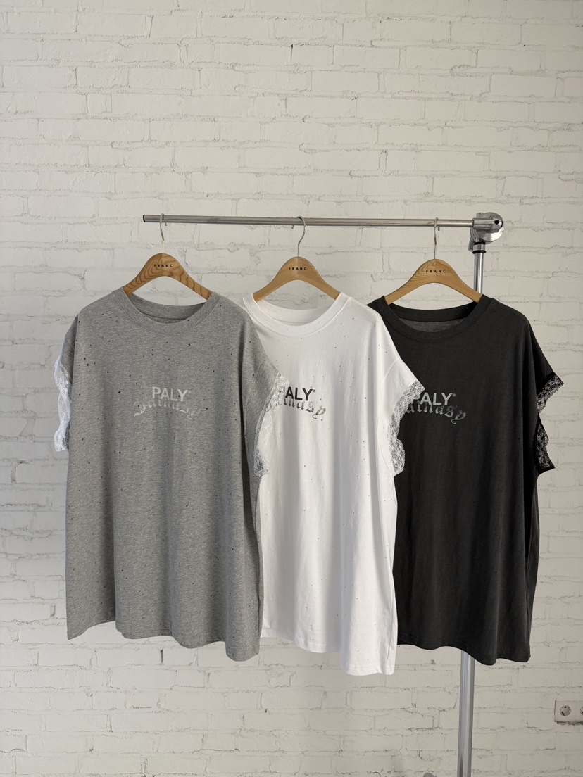 FRANC—L韓國東大門直郵女士新品職業人氣時尚26春夏T恤蕾絲FRANCT恤