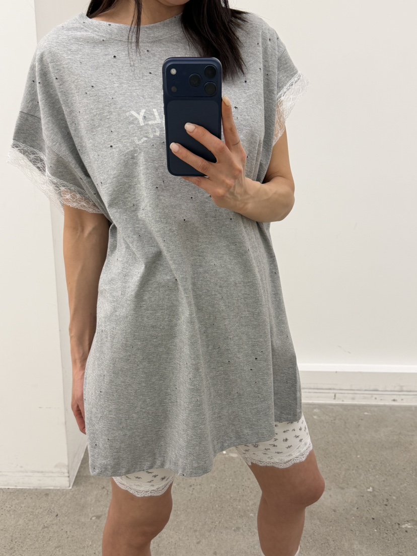 FRANC—L韓國東大門直郵女士新品職業人氣時尚26春夏T恤蕾絲FRANCT恤圖色2