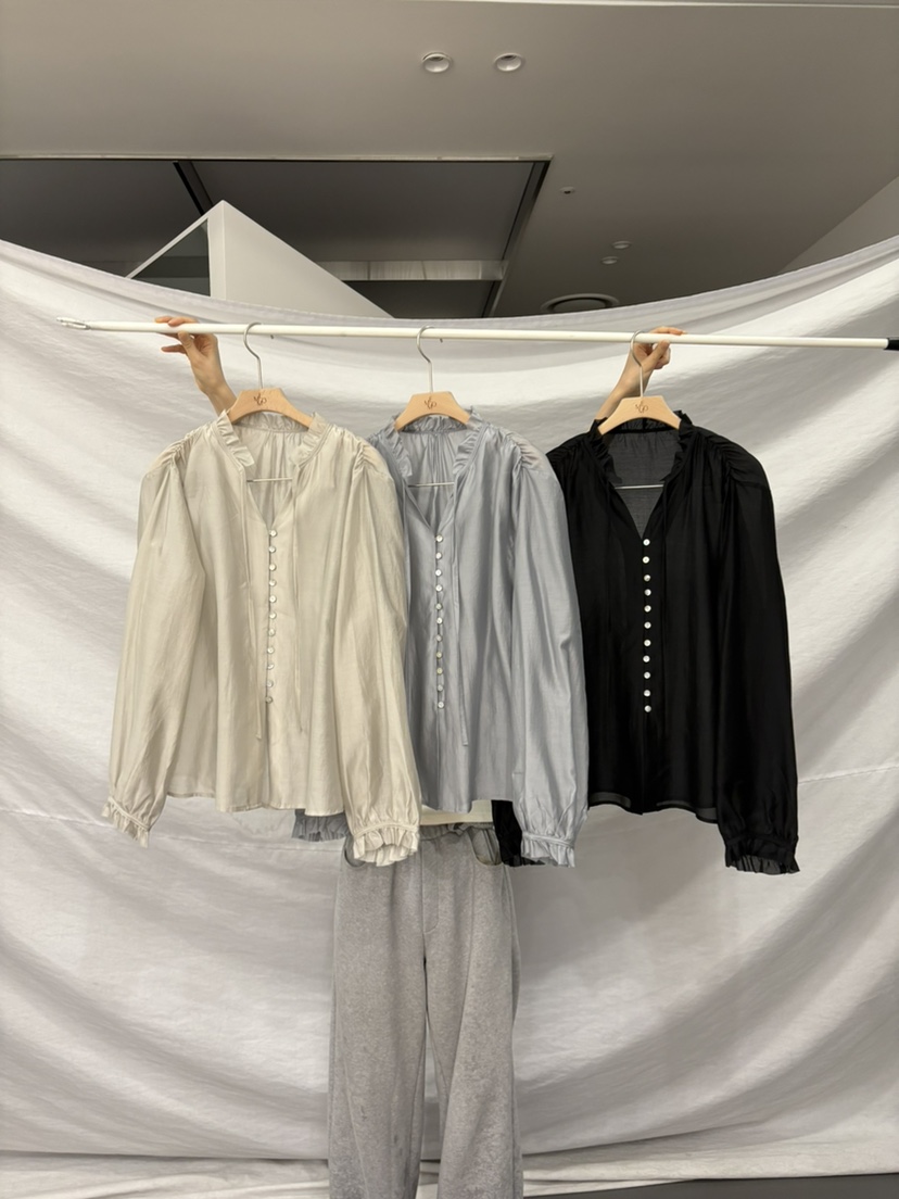 ME MO韓國東大門直郵女士新品職業推薦人氣26春夏襯衫蕾絲衫ME MO襯衫/蕾絲衫