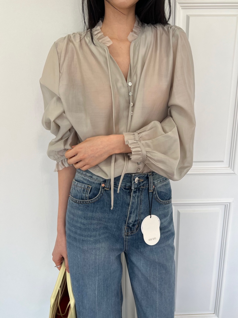 ME MO韓國東大門直郵女士新品職業推薦人氣26春夏襯衫蕾絲衫ME MO襯衫/蕾絲衫圖色3