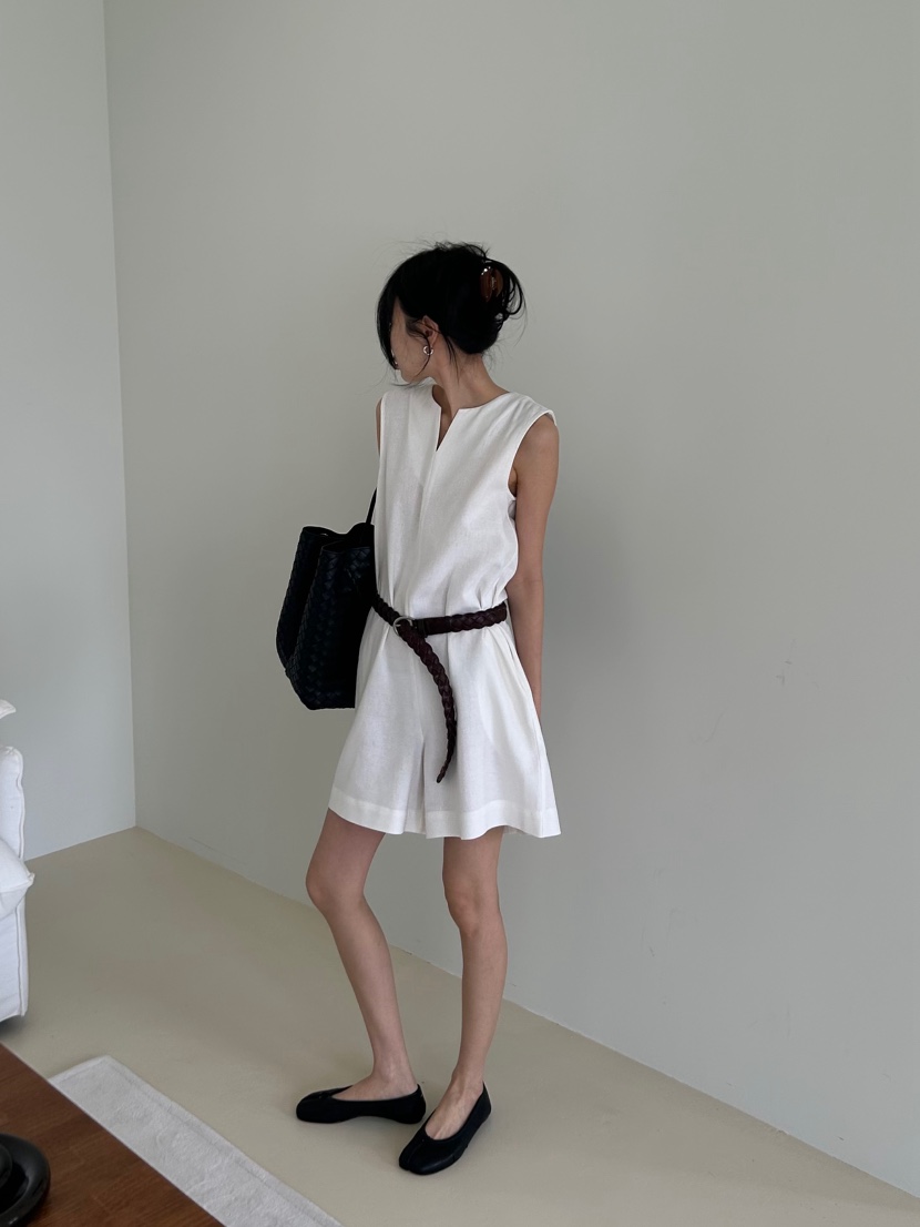 ME MO韓國東大門直郵女士新品推薦26春夏連體褲不含腰帶亞麻ME MO連體褲