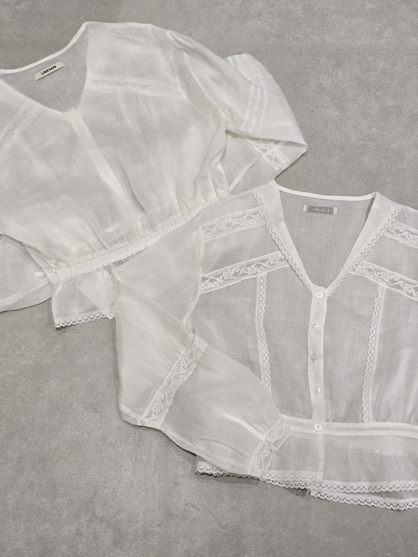 LIKEVAM韓國東大門直郵女裝新品熱賣推薦26春夏襯衫蕾絲衫LIKEVAM襯衫/蕾絲衫