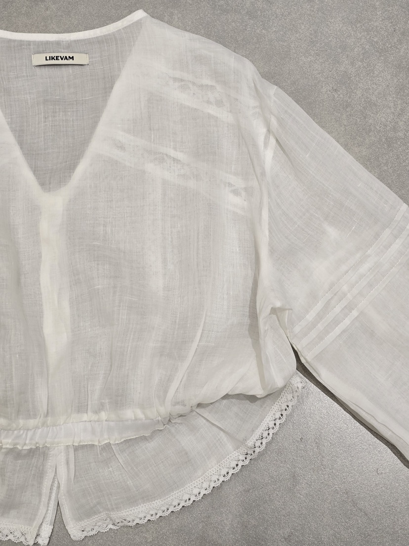 LIKEVAM韓國東大門直郵女裝新品熱賣推薦26春夏襯衫蕾絲衫LIKEVAM襯衫/蕾絲衫