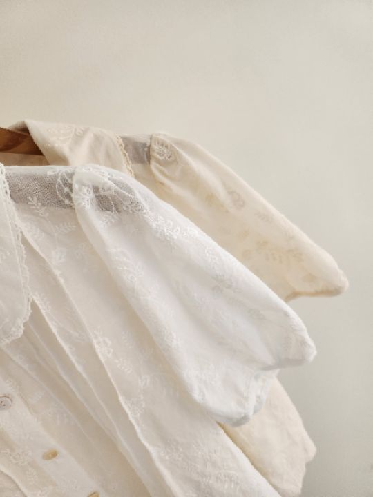 FEMME韓國東大門代購女士新款人氣休閑襯衫蕾絲衫蕾絲褶裥FEMME襯衫/蕾絲衫