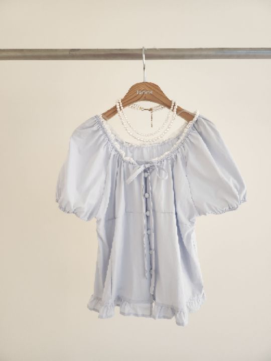 FEMME韓國東大門代購女裝新品休閑26春夏熱賣襯衫蕾絲衫蕾絲FEMME襯衫/蕾絲衫圖色2