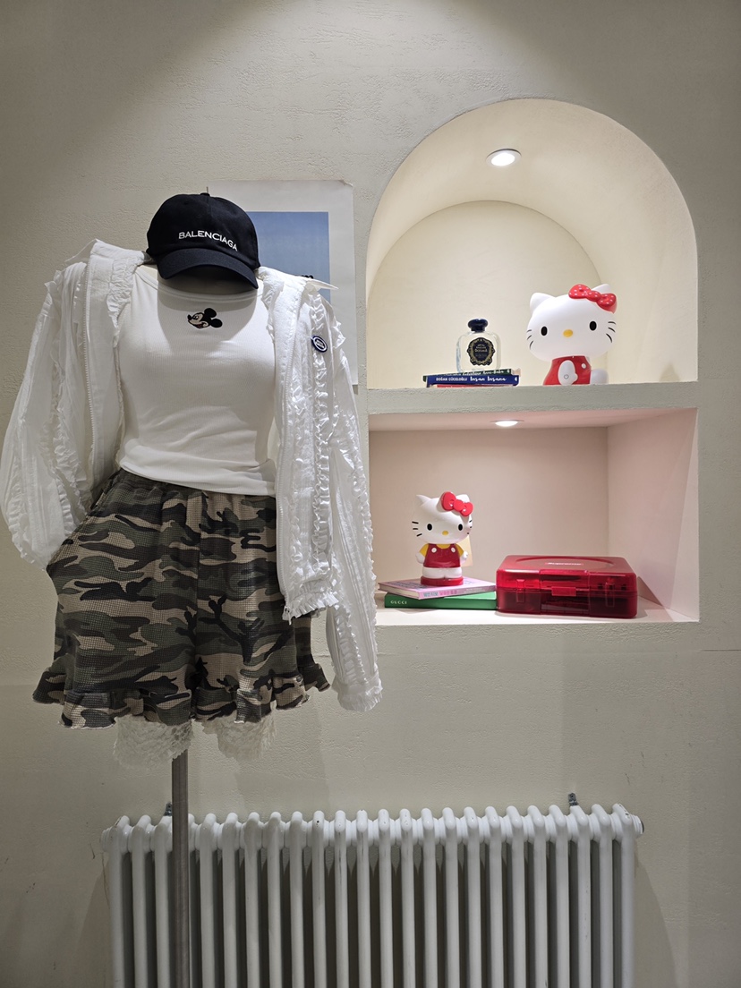 LIKEVAM韓國直郵女士新款熱賣人氣26春夏職業短褲華夫格工裝LIKEVAM短褲