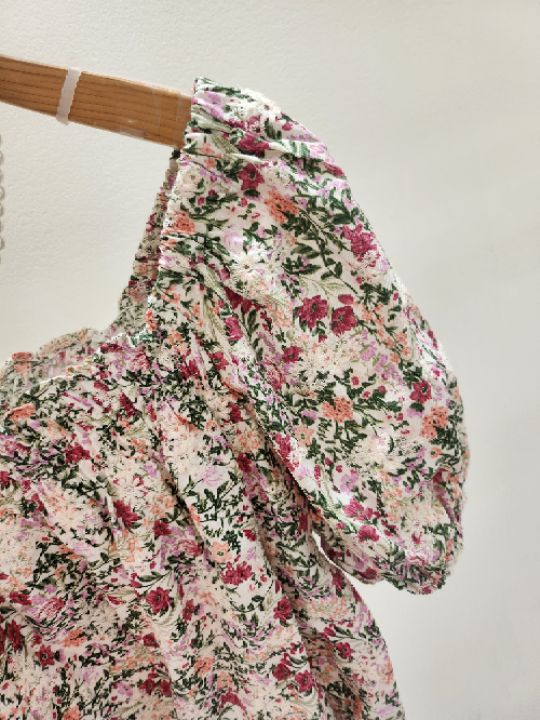 FEMME韓國直郵實拍女士新品休閑26春夏推薦襯衫蕾絲衫花朵FEMME襯衫/蕾絲衫