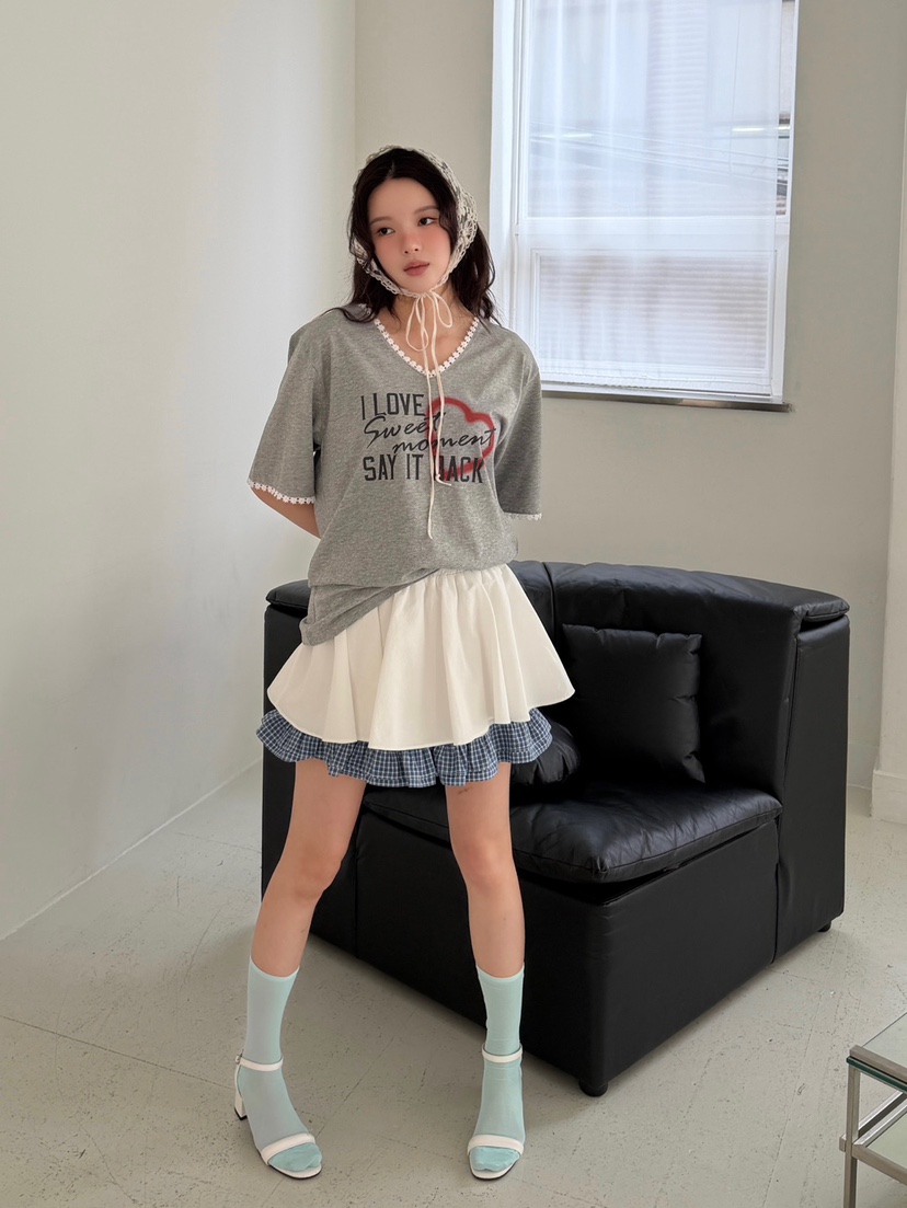 YES韓國代購女裝新款休閑推薦人氣職業時尚熱賣26春夏短裙YES短裙