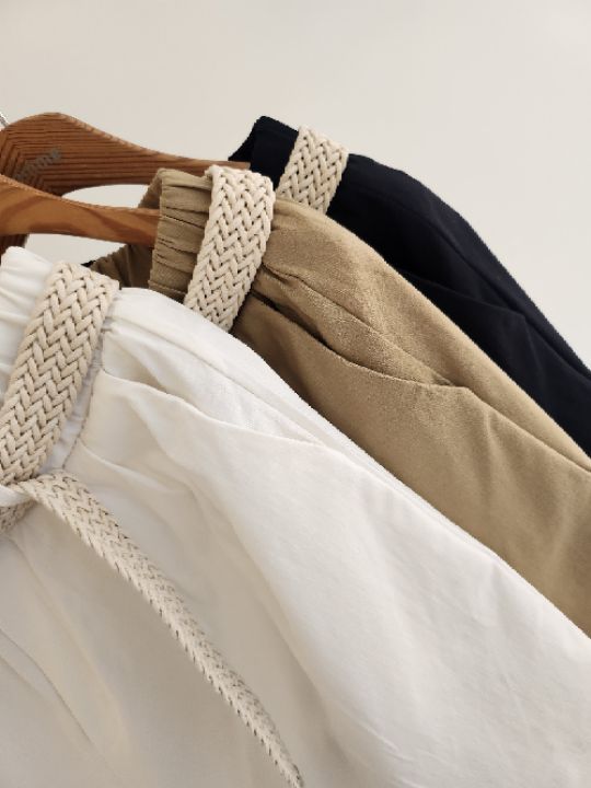 FEMME韓國東大門直郵女士新品熱賣短褲麻花針織含腰帶套裝FEMME短褲