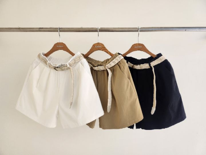 FEMME韓國東大門直郵女士新品熱賣短褲麻花針織含腰帶套裝FEMME短褲