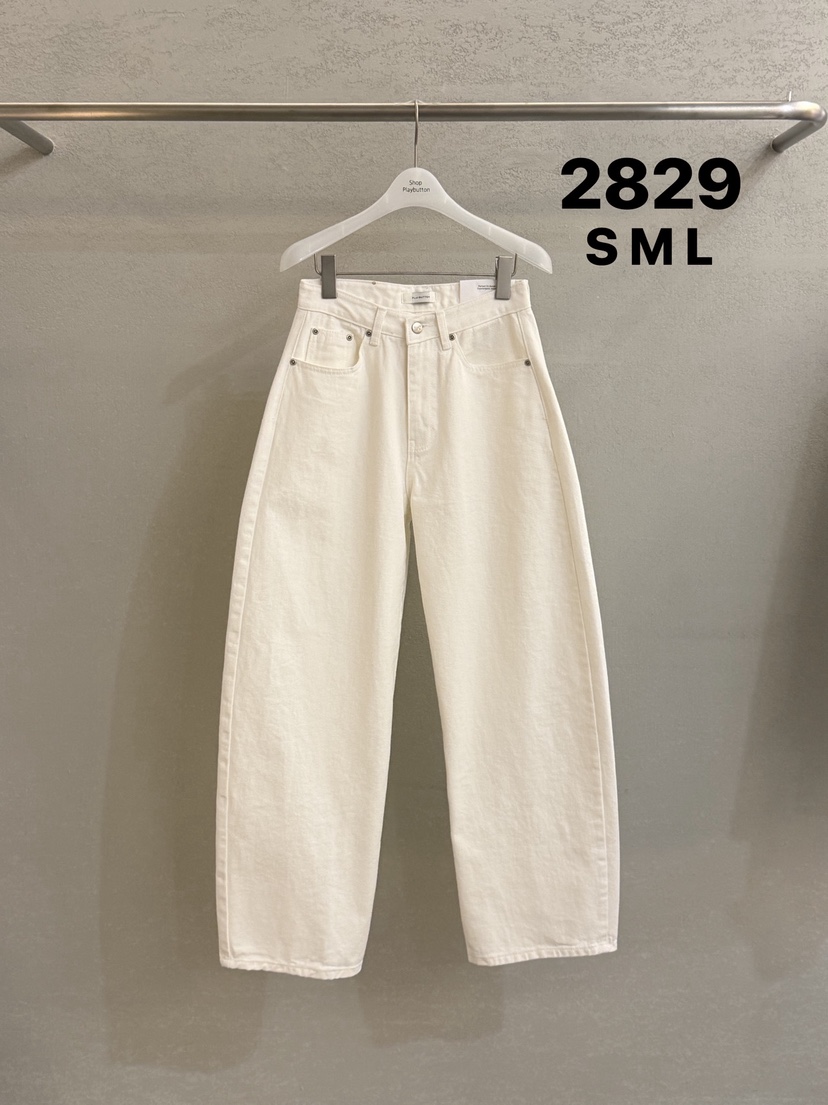 PLAYBUTTON-P韓國東大門直郵女裝新款熱賣職業時尚牛仔褲PLAYBUTTON牛仔褲圖色1