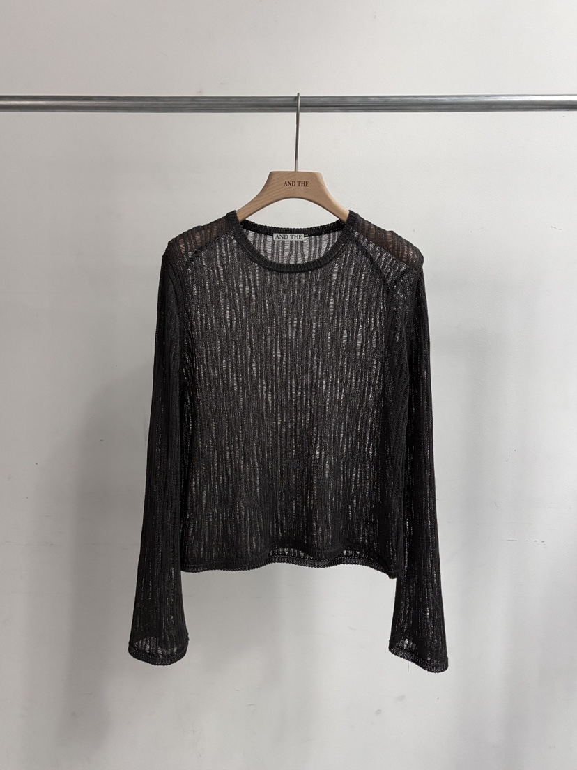 AND THE韓國東大門代購女裝新品職業休閑熱賣時尚針織衫AND THE針織衫圖色1