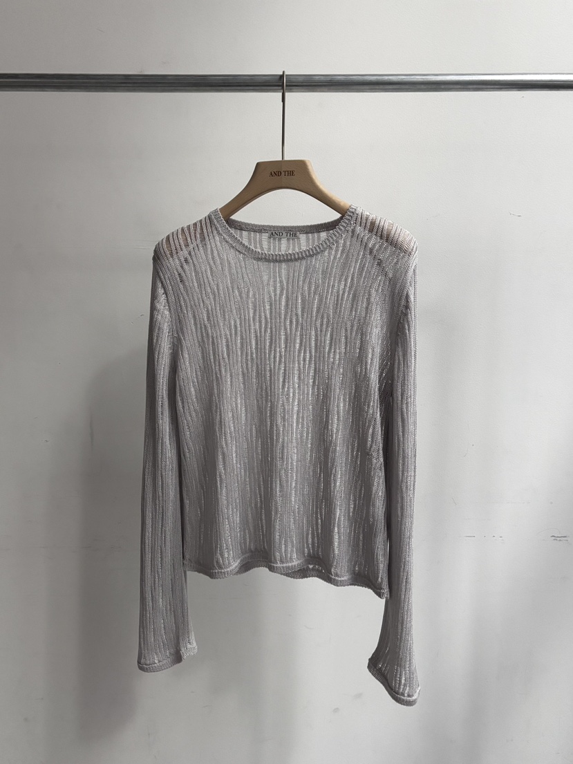 AND THE韓國東大門代購女裝新品職業休閑熱賣時尚針織衫AND THE針織衫圖色2