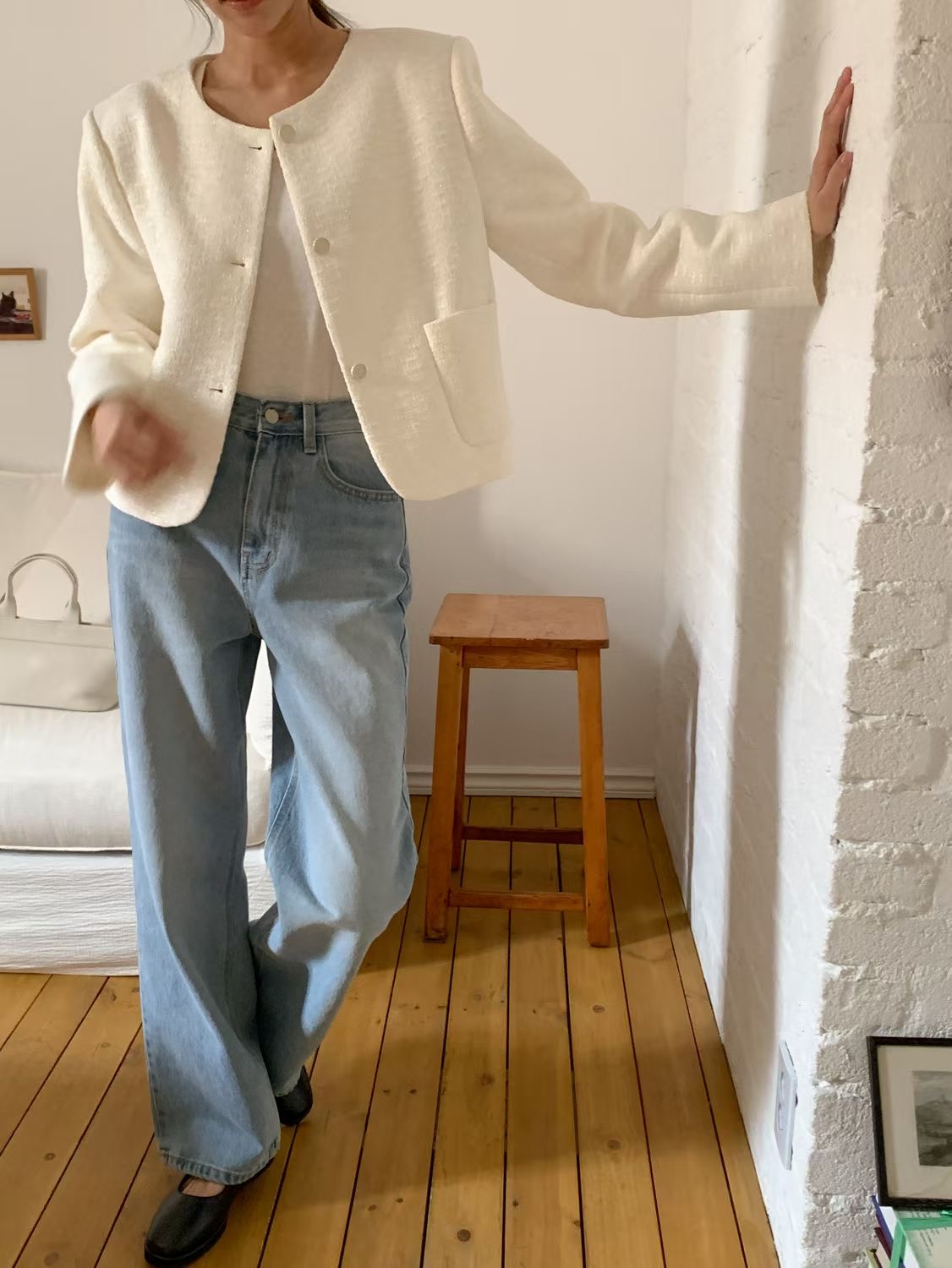 SUNDAY/FF韓國代購女裝新品熱賣職業時尚26春夏人氣牛仔褲SUNDAY/FF牛仔褲