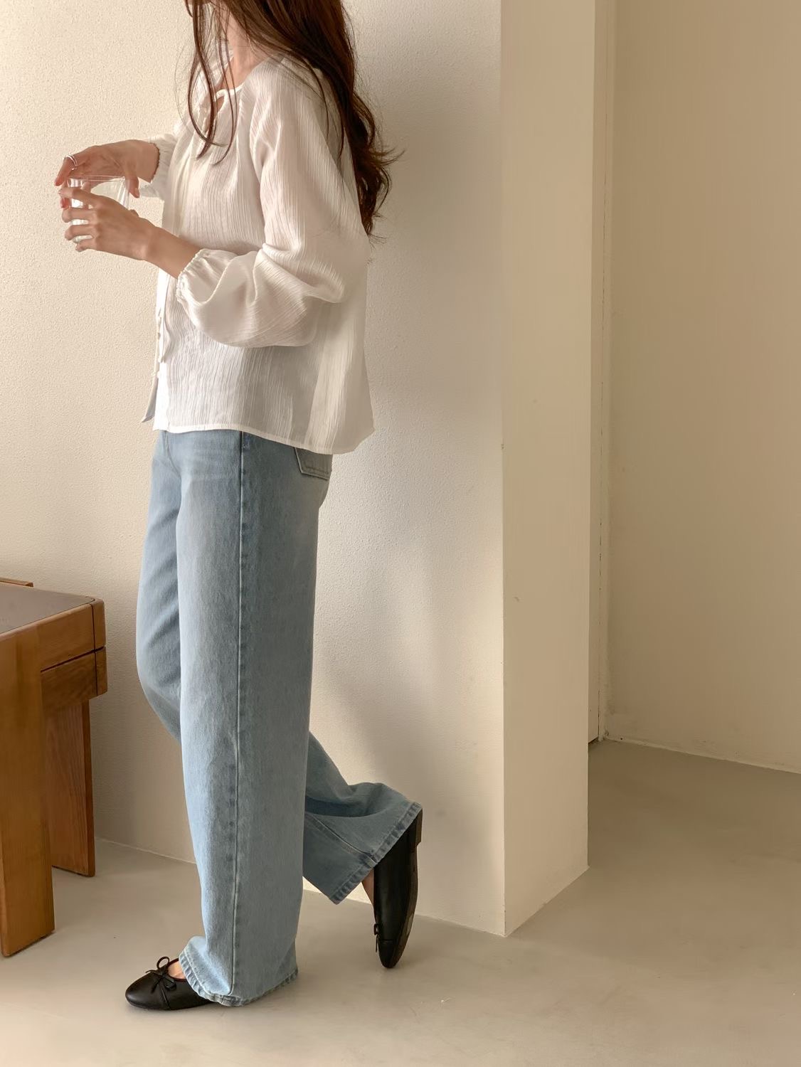 SUNDAY/FF韓國代購女裝新品熱賣職業時尚26春夏人氣牛仔褲SUNDAY/FF牛仔褲