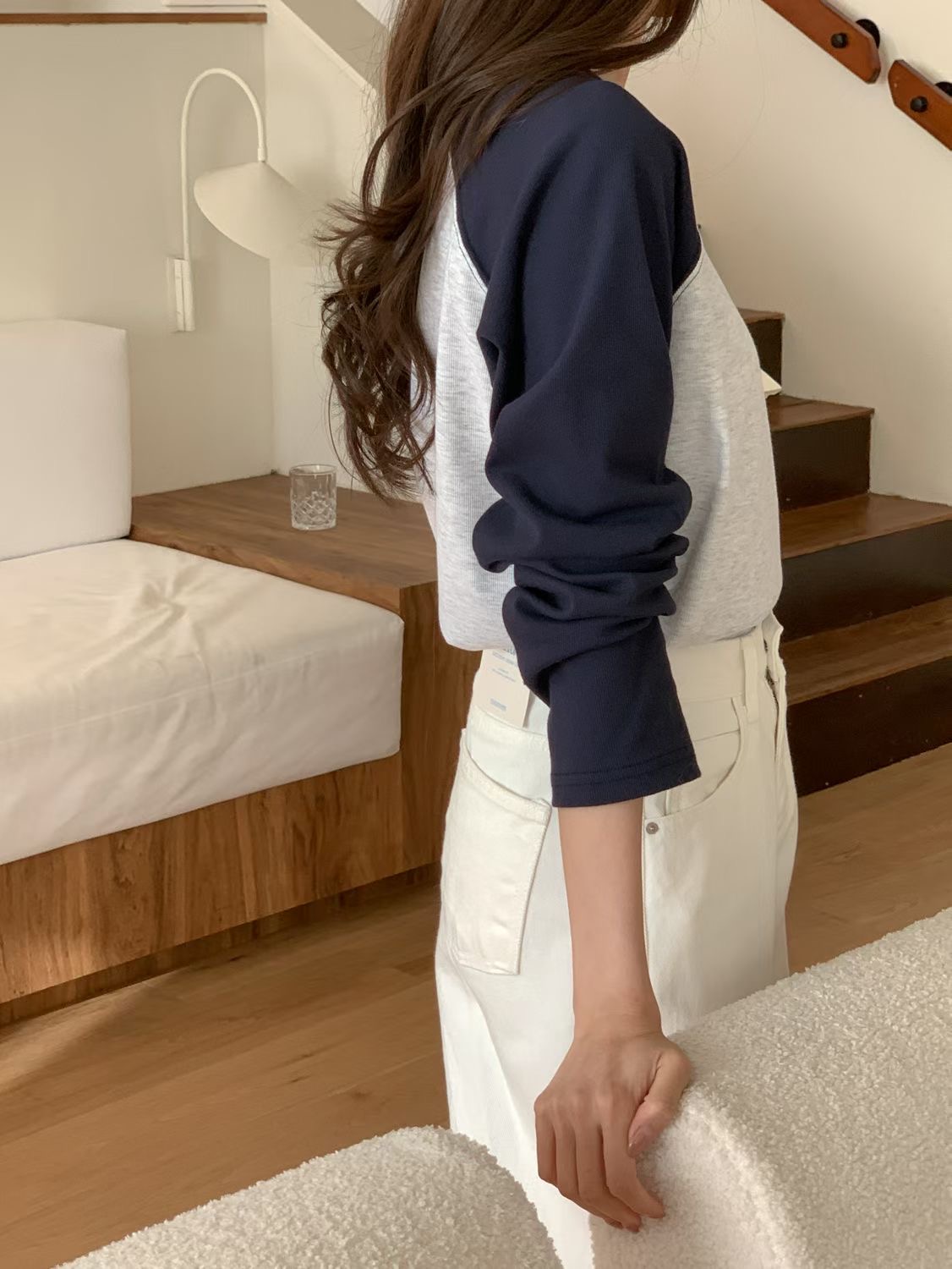 SUNDAY/FF韓國直郵實拍女士新品休閑時尚人氣26春夏長袖T恤SUNDAY/FF長袖T恤