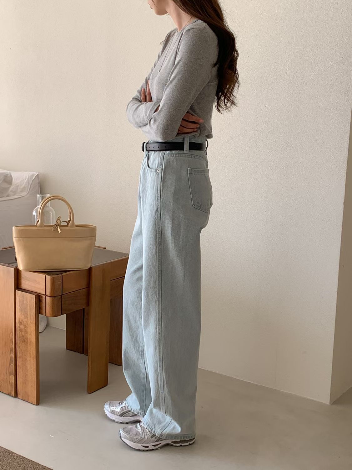 SUNDAY/FF韓國代購女士新款時尚26春夏熱賣休閑推薦牛仔褲SUNDAY/FF牛仔褲