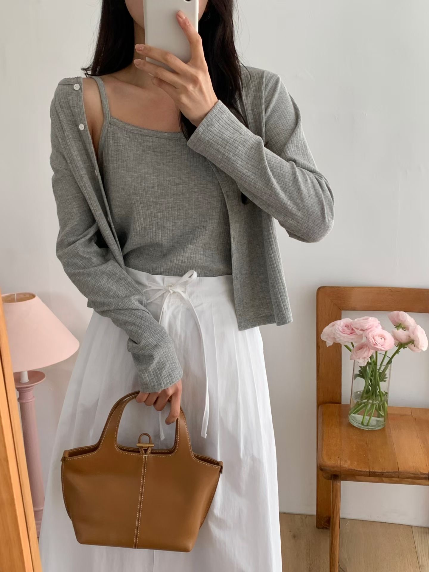 SUNDAY/FF韓國直郵實拍女裝新款時尚26春夏套裝羊毛衫開襟SUNDAY/FF套裝