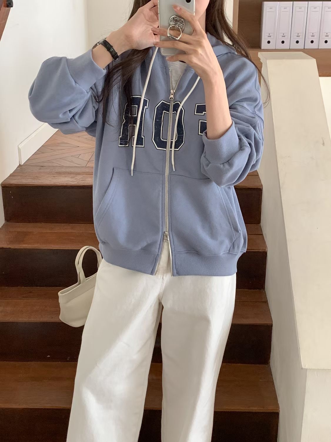 SUNDAY/FF韓國代購女裝新品時尚推薦熱賣夾克拉鏈連帽衫SUNDAY/FF夾克圖色3