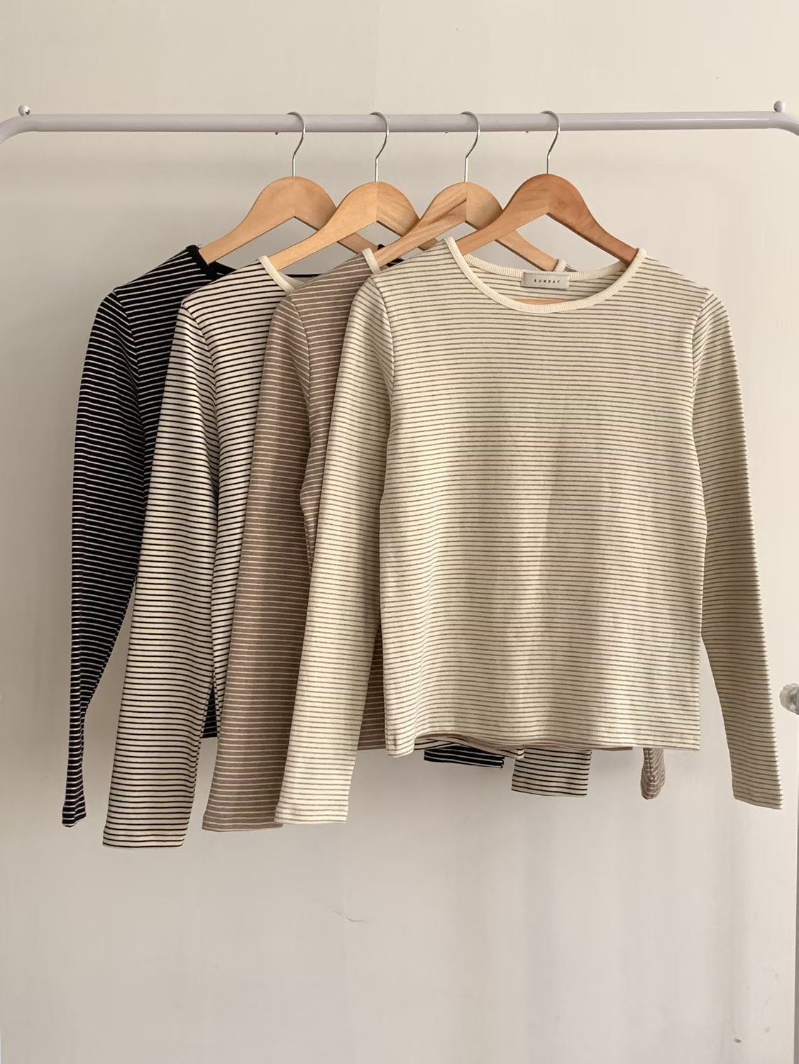 SUNDAY/FF韓國東大門代購女士新品職業人氣熱賣時尚長袖T恤SUNDAY/FF長袖T恤圖色1左一色