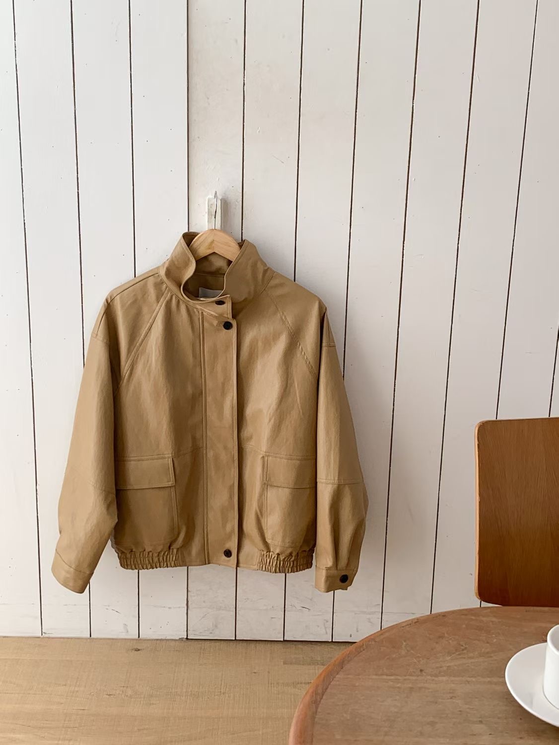 SUNDAY/FF韓國直郵女裝新品人氣職業26春夏時尚夾克皮革SUNDAY/FF夾克圖色1