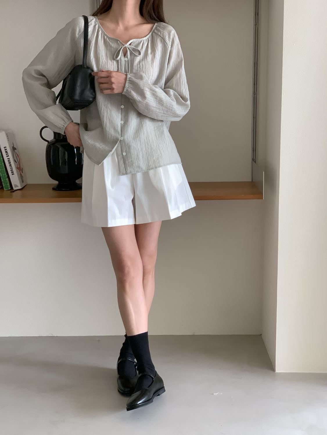 SUNDAY/FF韓國代購女裝新款熱賣時尚人氣26春夏襯衫蕾絲衫SUNDAY/FF襯衫/蕾絲衫