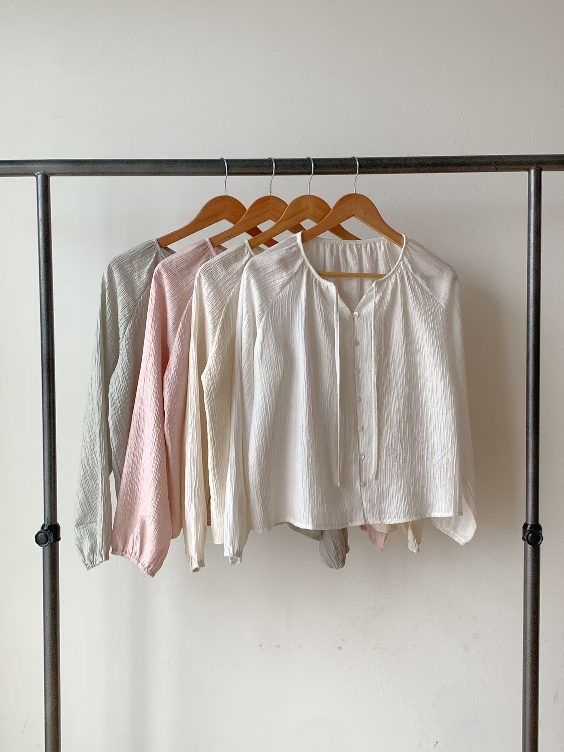 SUNDAY/FF韓國代購女裝新款熱賣時尚人氣26春夏襯衫蕾絲衫SUNDAY/FF襯衫/蕾絲衫圖色2左二色