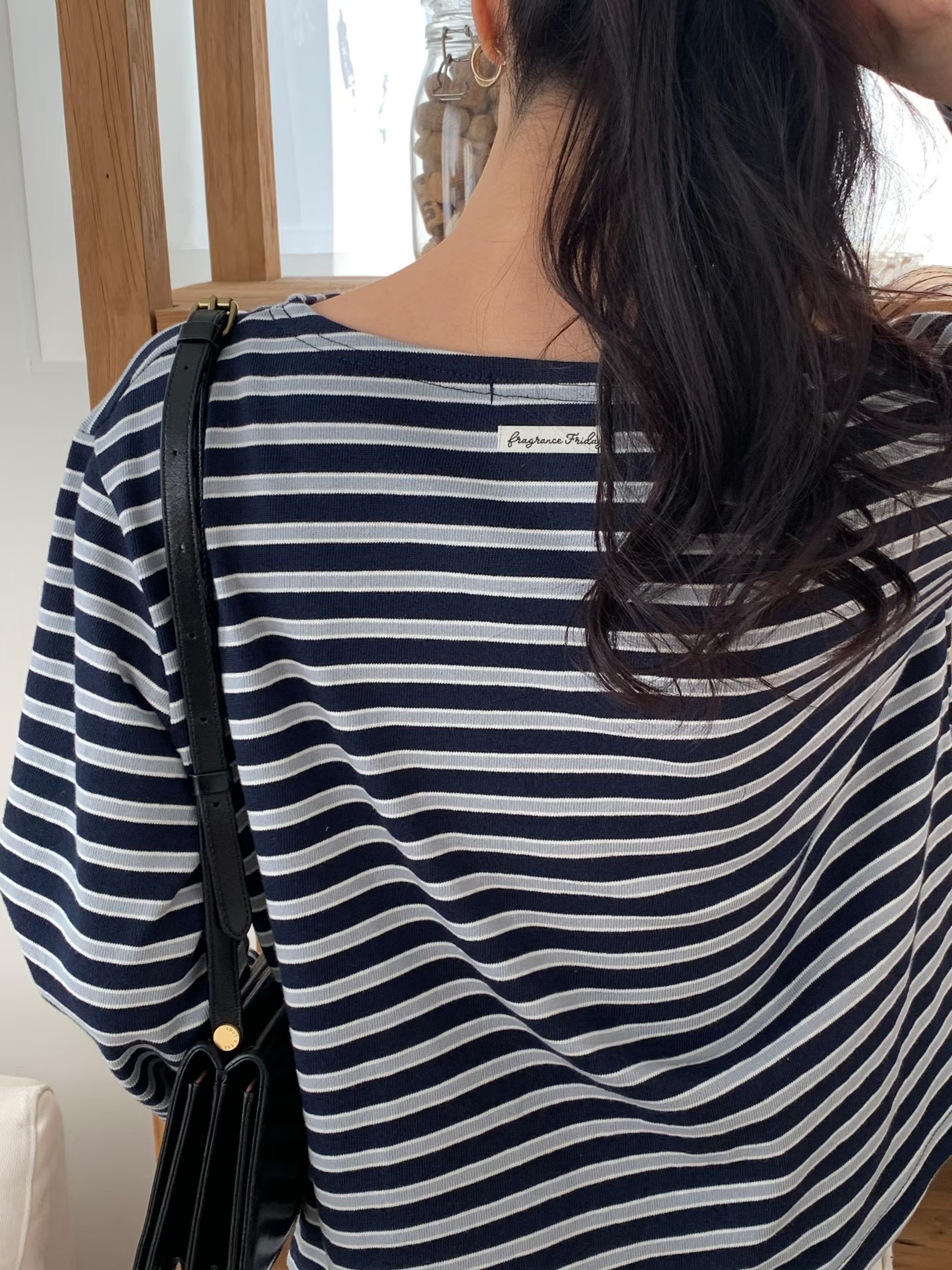 SUNDAY/FF韓國代購女裝新品26春夏人氣休閑時尚長袖T恤條紋SUNDAY/FF長袖T恤