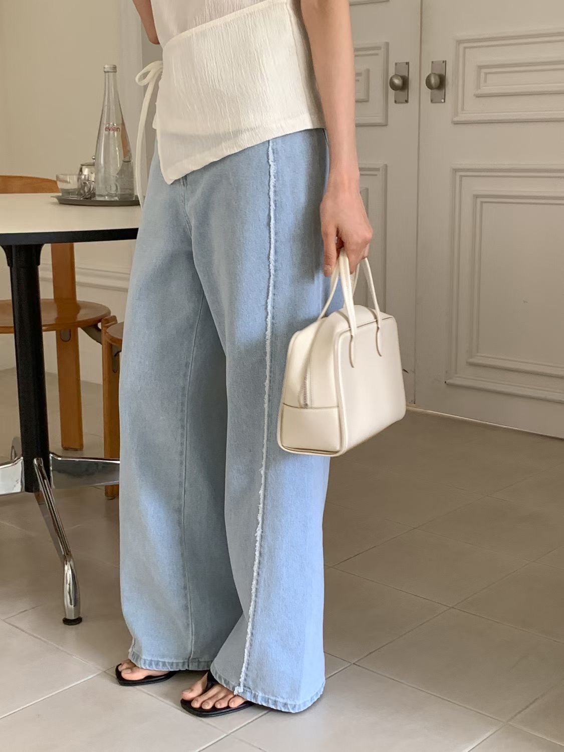 SUNDAY/FF韓國代購女裝新款休閑26春夏人氣熱賣職業牛仔褲SUNDAY/FF牛仔褲