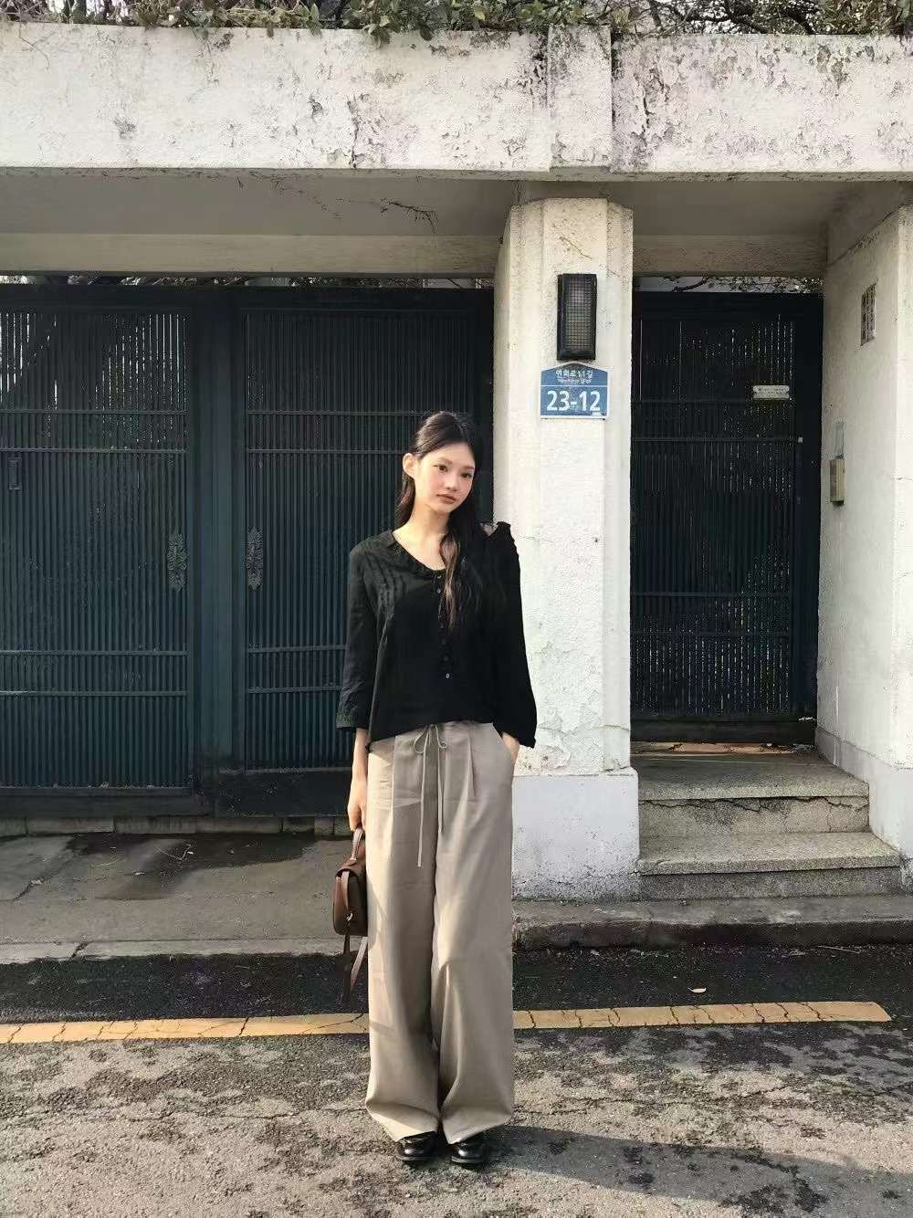 HOPPER/LAY OVER韓國直郵女士新款時尚推薦休閑職業休閑褲HOPPER/LAY OVER休閑褲