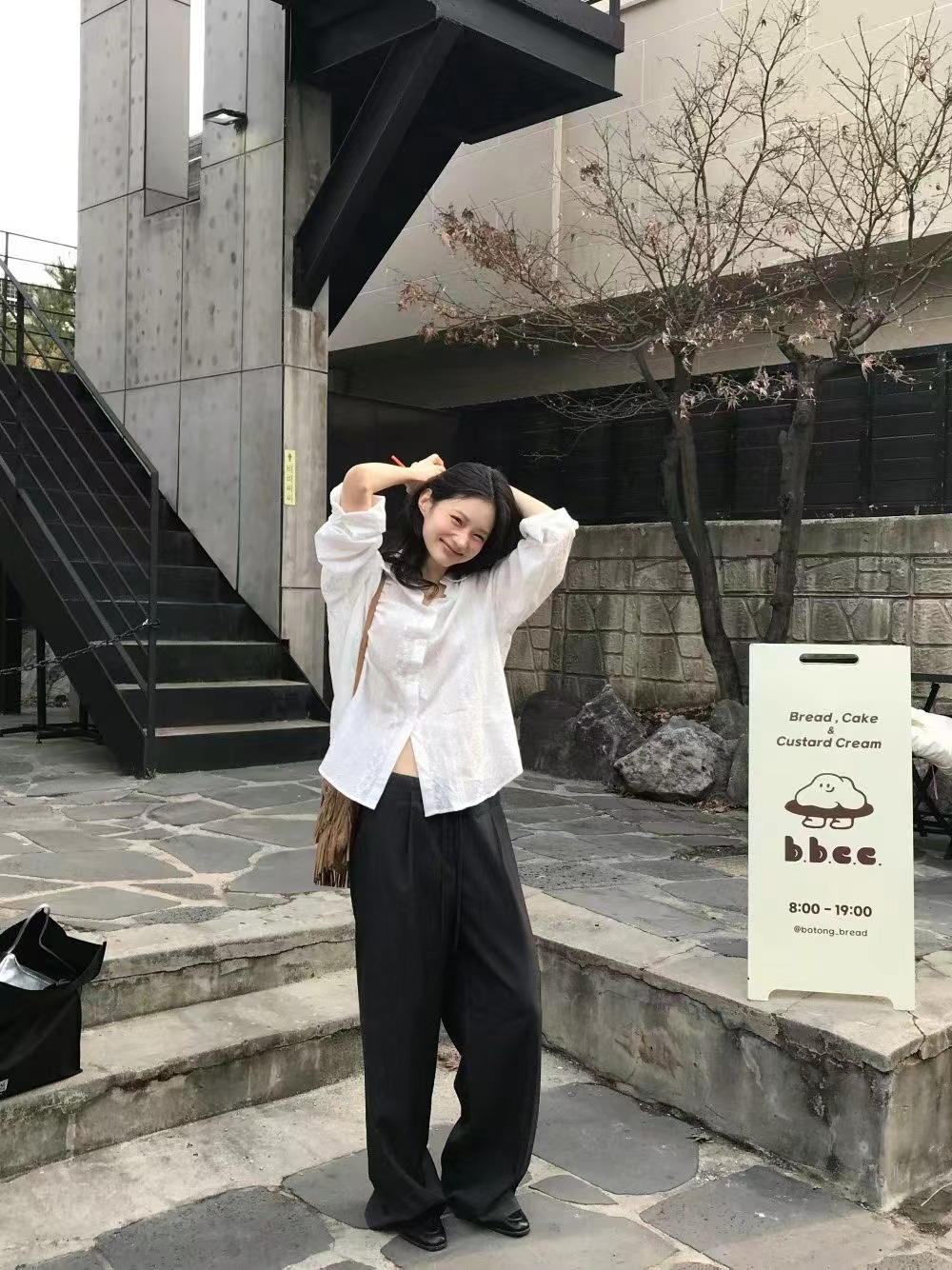 HOPPER/LAY OVER韓國直郵女士新款時尚推薦休閑職業休閑褲HOPPER/LAY OVER休閑褲