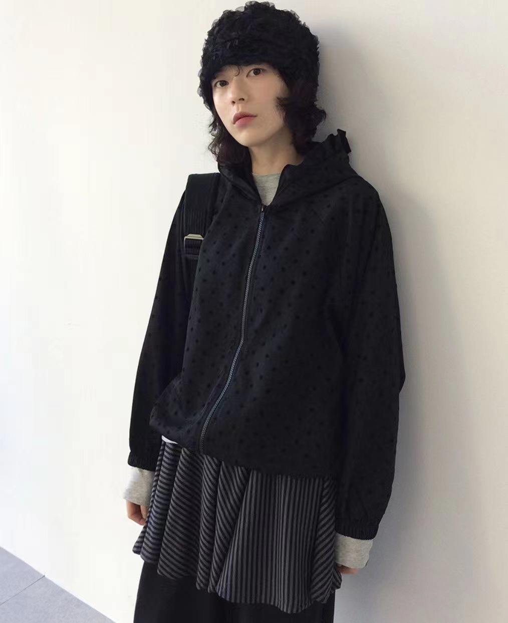 NATTY東大門實拍女士新品時尚26春夏職業夾克防風衣荷葉邊NATTY夾克