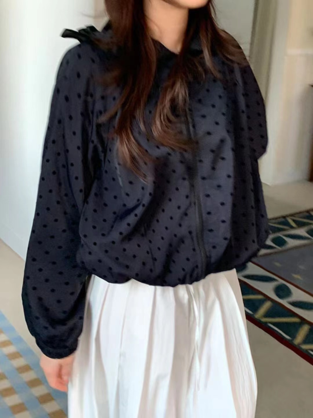 NATTY東大門實拍女士新品時尚26春夏職業夾克防風衣荷葉邊NATTY夾克