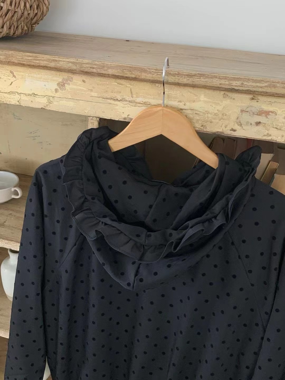 NATTY東大門實拍女士新品時尚26春夏職業夾克防風衣荷葉邊NATTY夾克