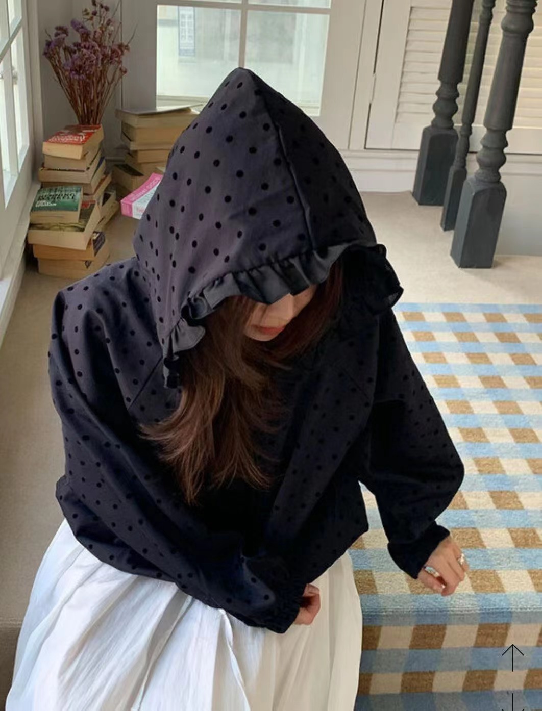 NATTY東大門實拍女士新品時尚26春夏職業夾克防風衣荷葉邊NATTY夾克