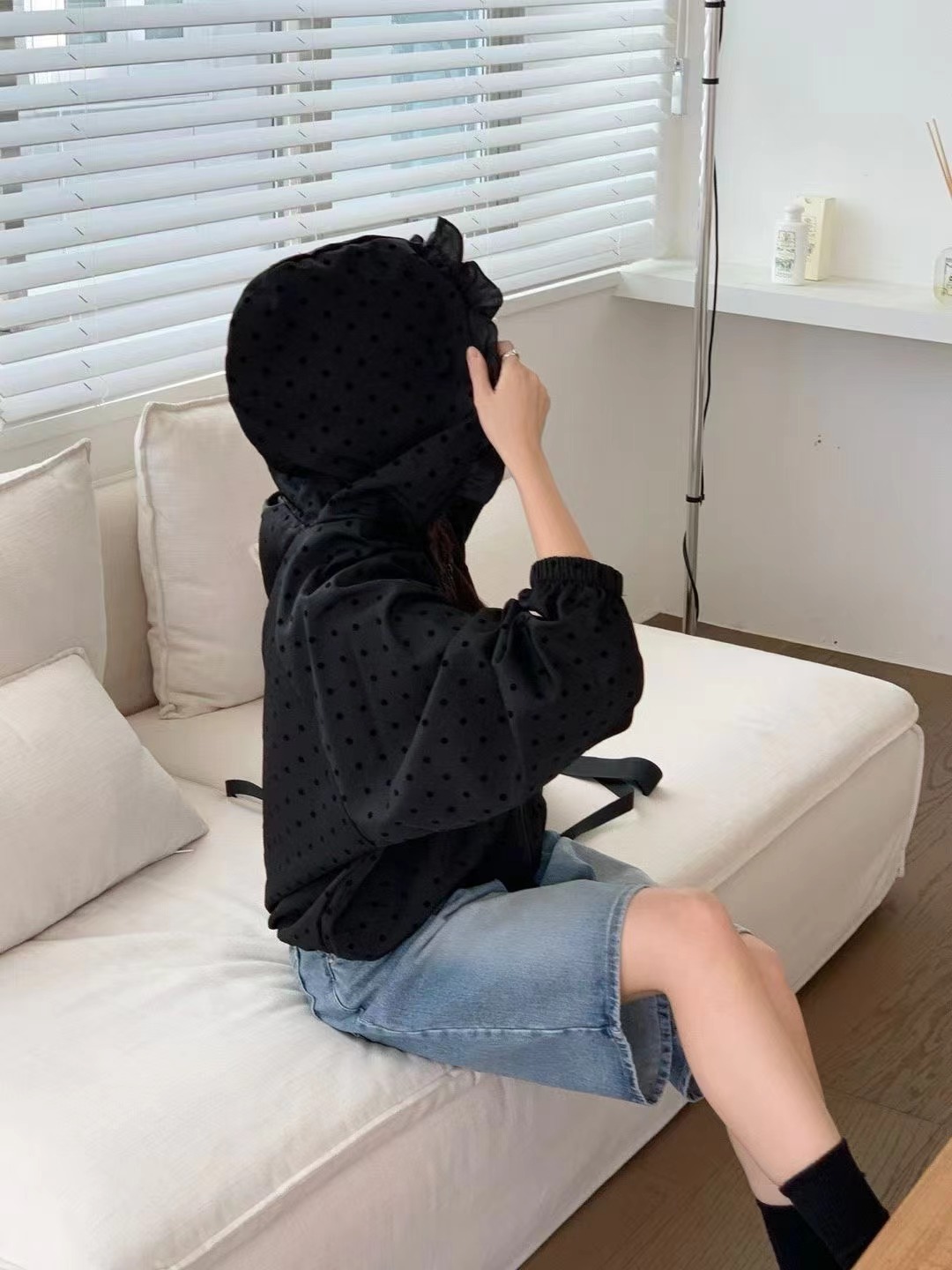 NATTY東大門實拍女士新品時尚26春夏職業夾克防風衣荷葉邊NATTY夾克