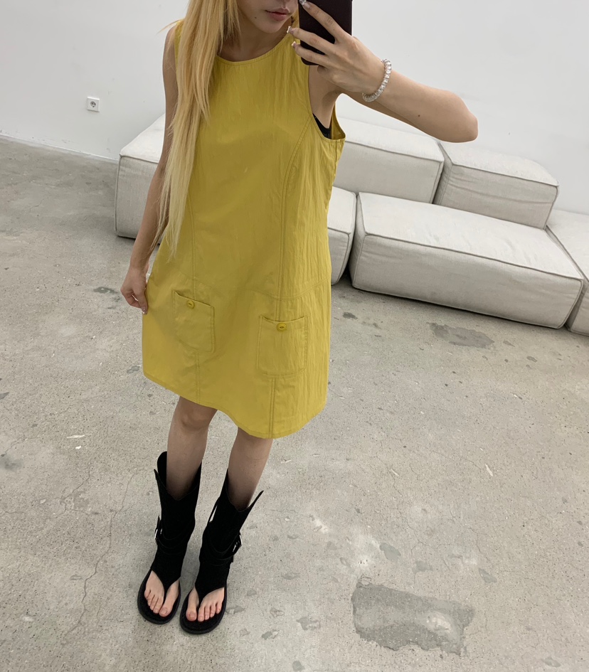 ZITTEN東大門代購女裝新品熱賣26春夏真品推薦連衣裙口袋ZITTEN連衣裙