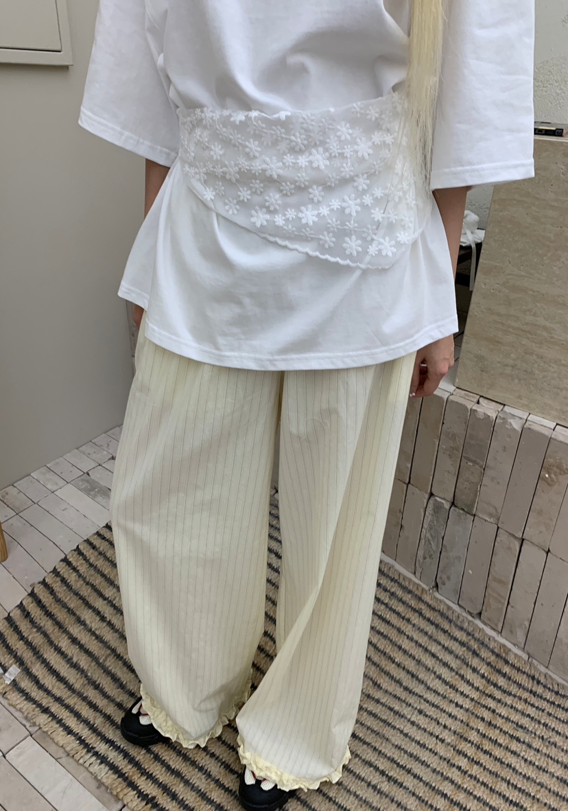 ZITTEN東大門實拍女裝新品26春夏推薦人氣真品休閑褲條紋ZITTEN休閑褲