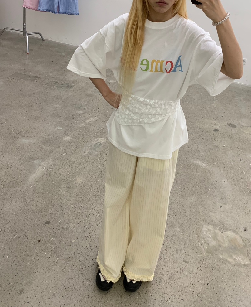 ZITTEN東大門實拍女裝新品26春夏推薦人氣真品休閑褲條紋ZITTEN休閑褲