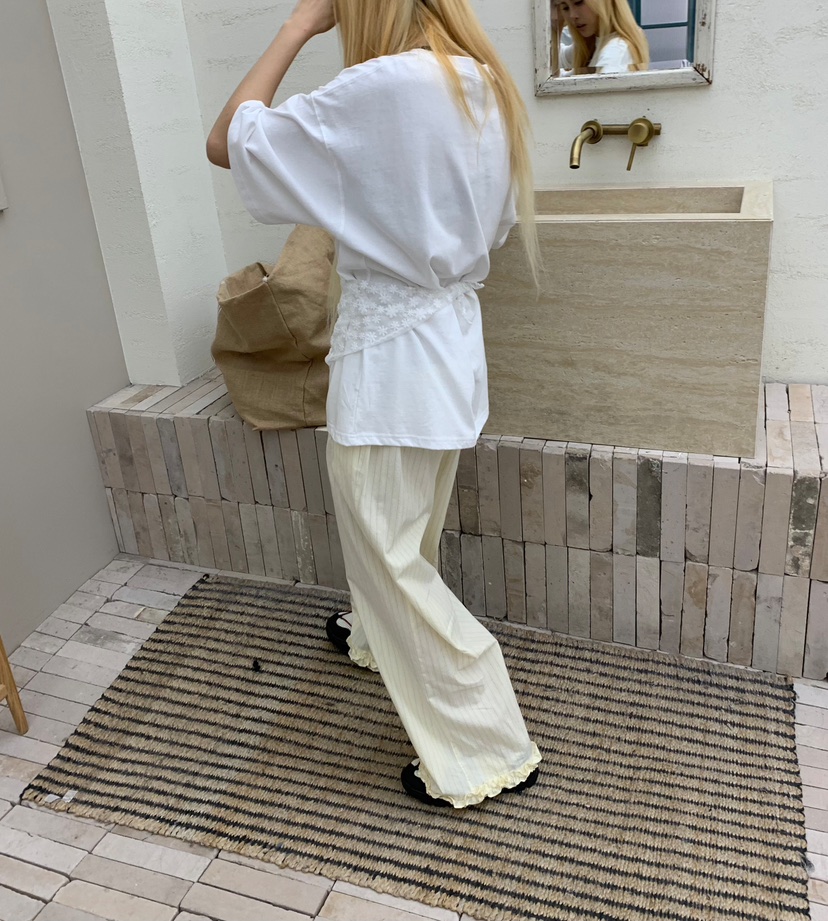 ZITTEN東大門實拍女裝新品26春夏推薦人氣真品休閑褲條紋ZITTEN休閑褲