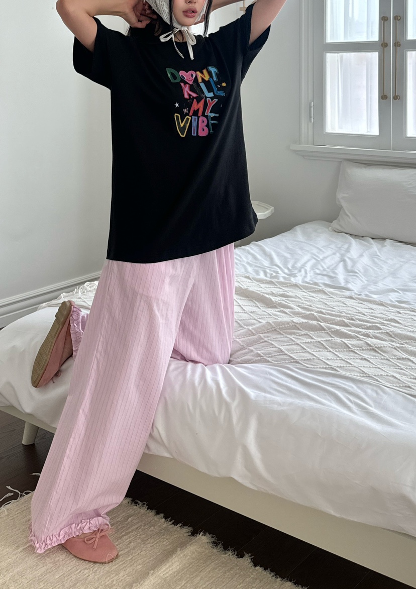 ZITTEN東大門實拍女裝新品26春夏推薦人氣真品休閑褲條紋ZITTEN休閑褲