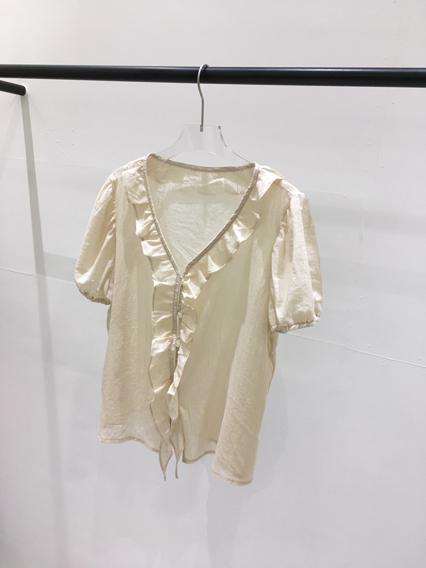 HEUMUTA東大門實拍女裝新品真品推薦休閑襯衫蕾絲衫棉布褶皺HEUMUTA襯衫/蕾絲衫