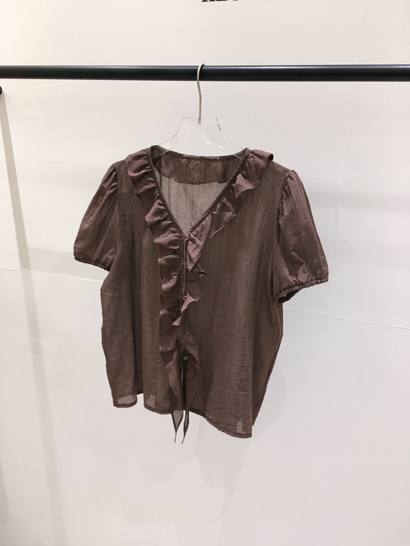 HEUMUTA東大門實拍女裝新品真品推薦休閑襯衫蕾絲衫棉布褶皺HEUMUTA襯衫/蕾絲衫