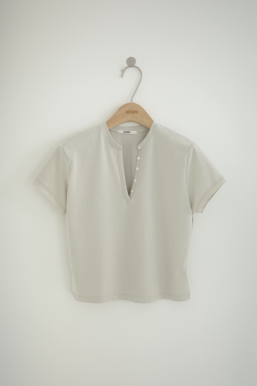 KERRY東大門實拍女士新品休閑26春夏人氣熱賣真品時尚T恤V領KERRYT恤圖色2