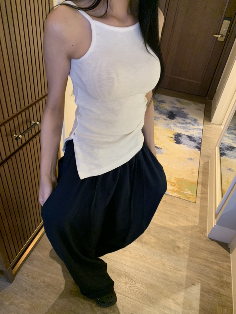 BADCALM東大門代購女裝新款人氣休閑真品吊帶背心不對稱雙面BADCALM吊帶/背心