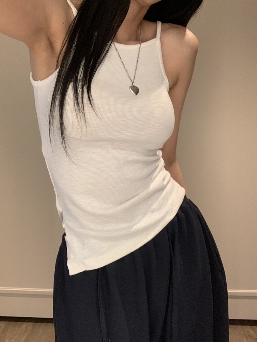 BADCALM東大門代購女裝新款人氣休閑真品吊帶背心不對稱雙面BADCALM吊帶/背心圖色1