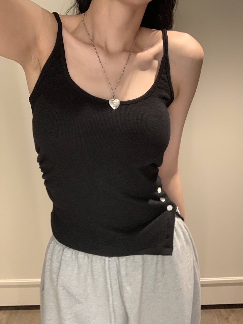 BADCALM東大門代購女裝新款人氣休閑真品吊帶背心不對稱雙面BADCALM吊帶/背心圖色4