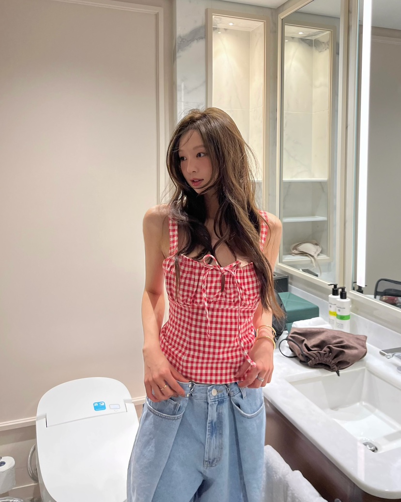 LOVE PULL韓國直郵女士新品職業26春夏時尚真品吊帶背心LOVE PULL吊帶/背心