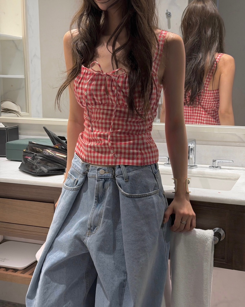 LOVE PULL韓國直郵女士新品職業26春夏時尚真品吊帶背心LOVE PULL吊帶/背心