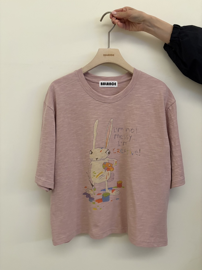 BALANCE韓國代購女士新款26春夏真品職業休閑人氣時尚T恤BALANCET恤圖色2